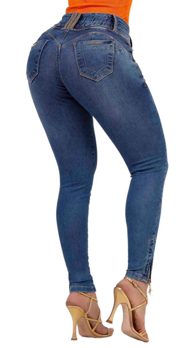 Rhero Pantalones vaqueros ajustados de talle alto para mujer 56682 –  Attitude Fashion