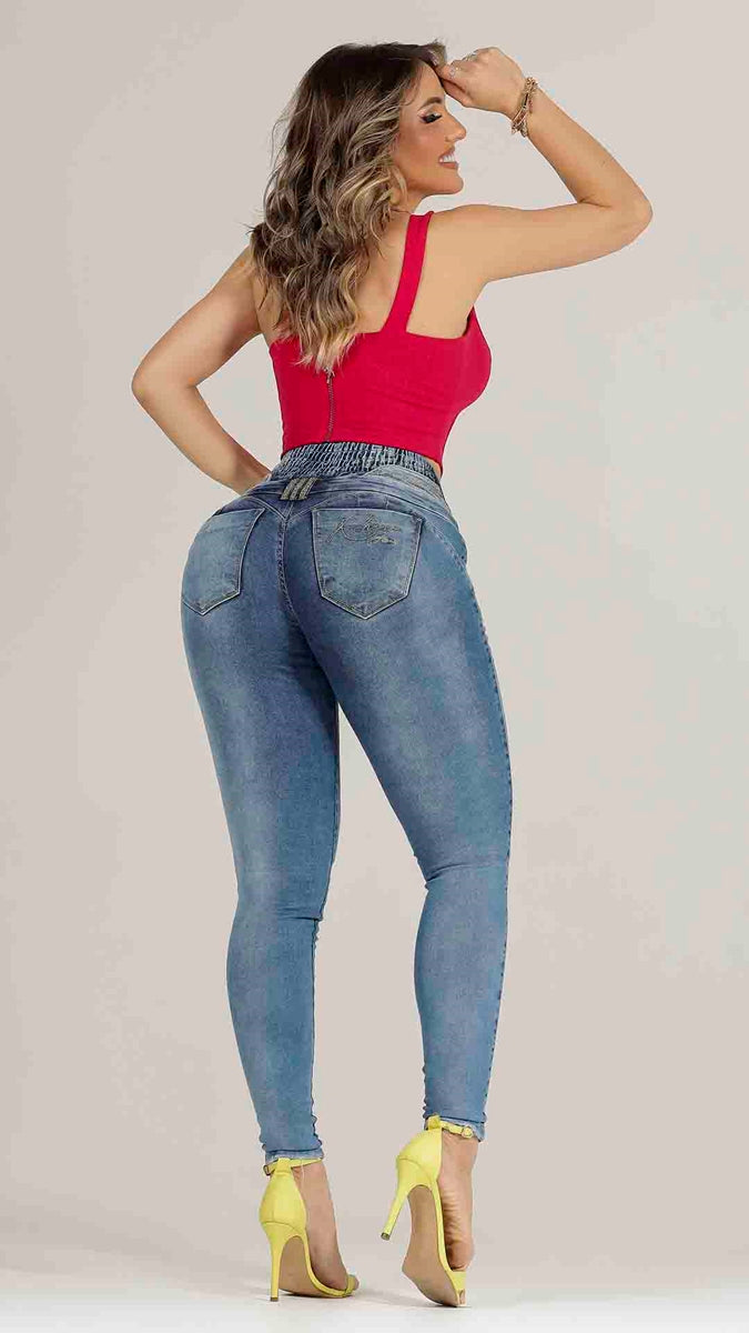 Calças jeans hot sale cintura alta 2018