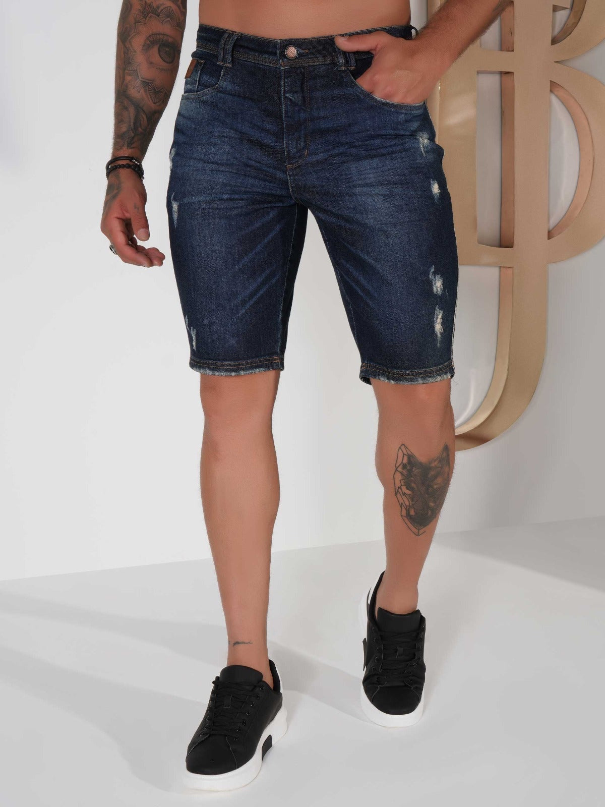 Pit Bull Jeans Pantalones cortos vaqueros para hombre 79950