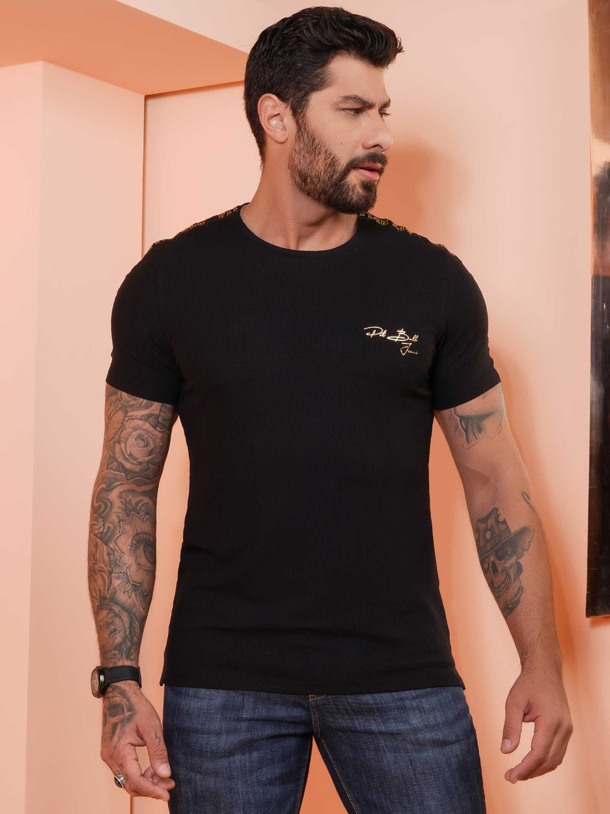 Camiseta Masculina Pit Bull Jeans 80226