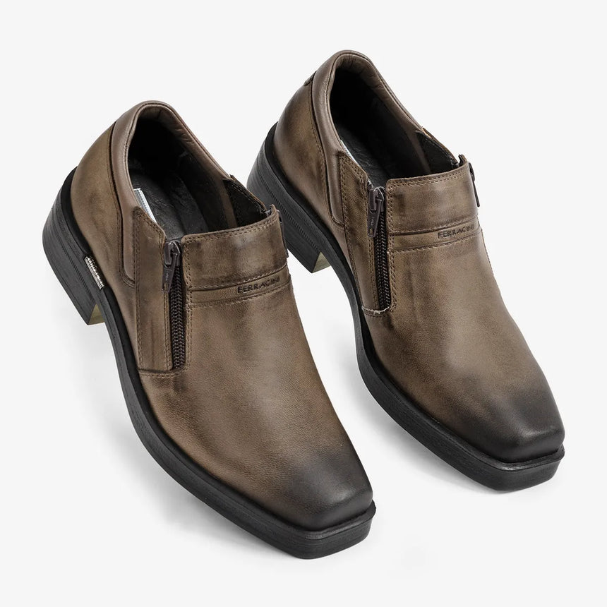 Zapato sin cordones de piel con cremallera Urban Way para hombre de Ferracini 6629