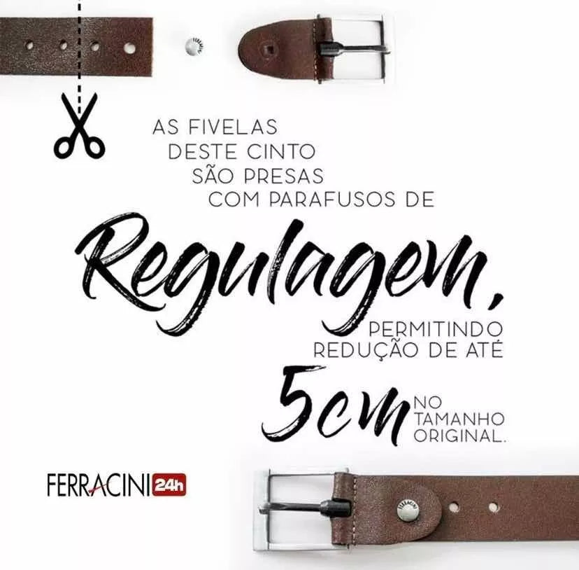 Ferracini Men's Leather Adjustable Size Belt FC543A