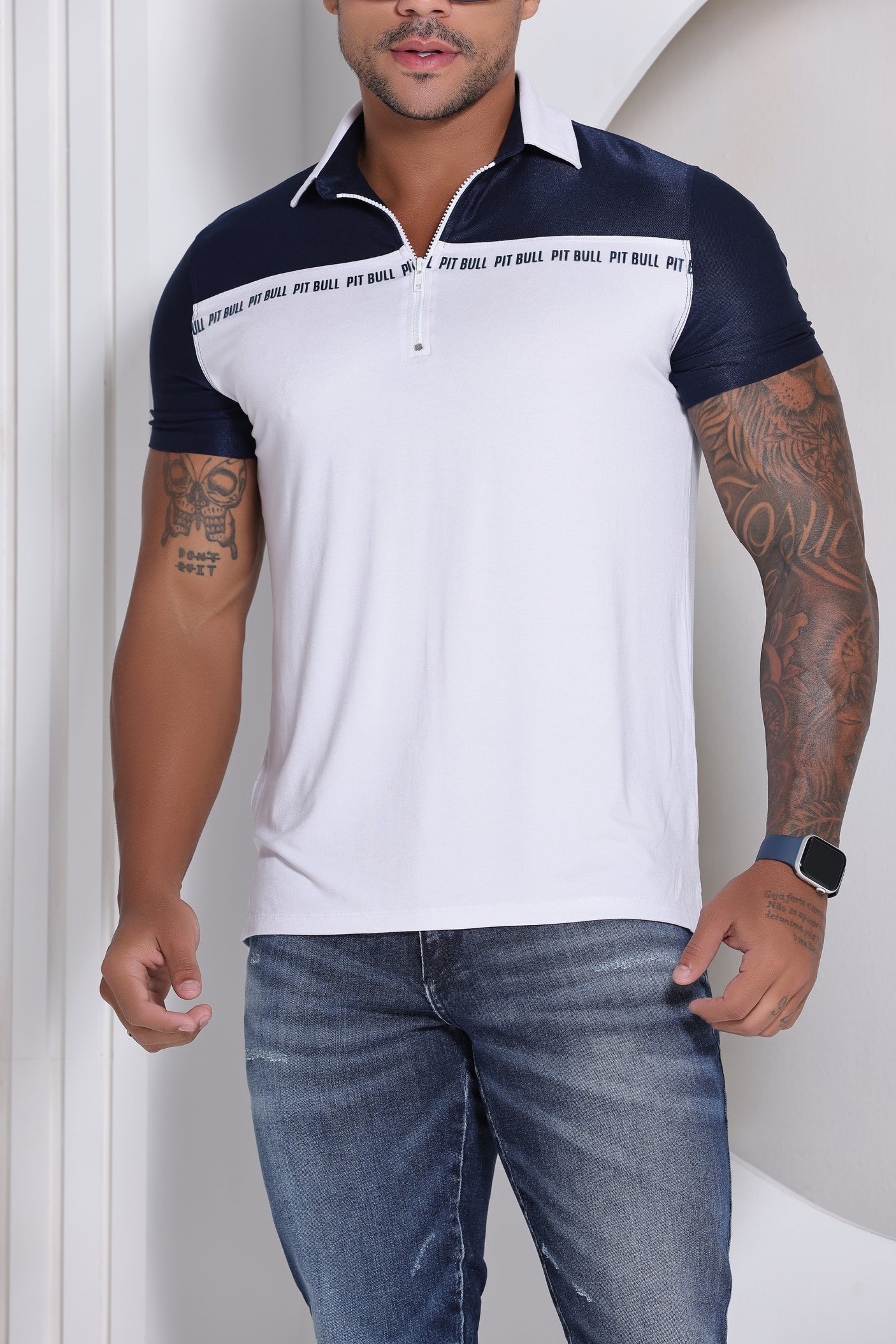 Camisa Polo Masculina Pit Bull Jeans 81598