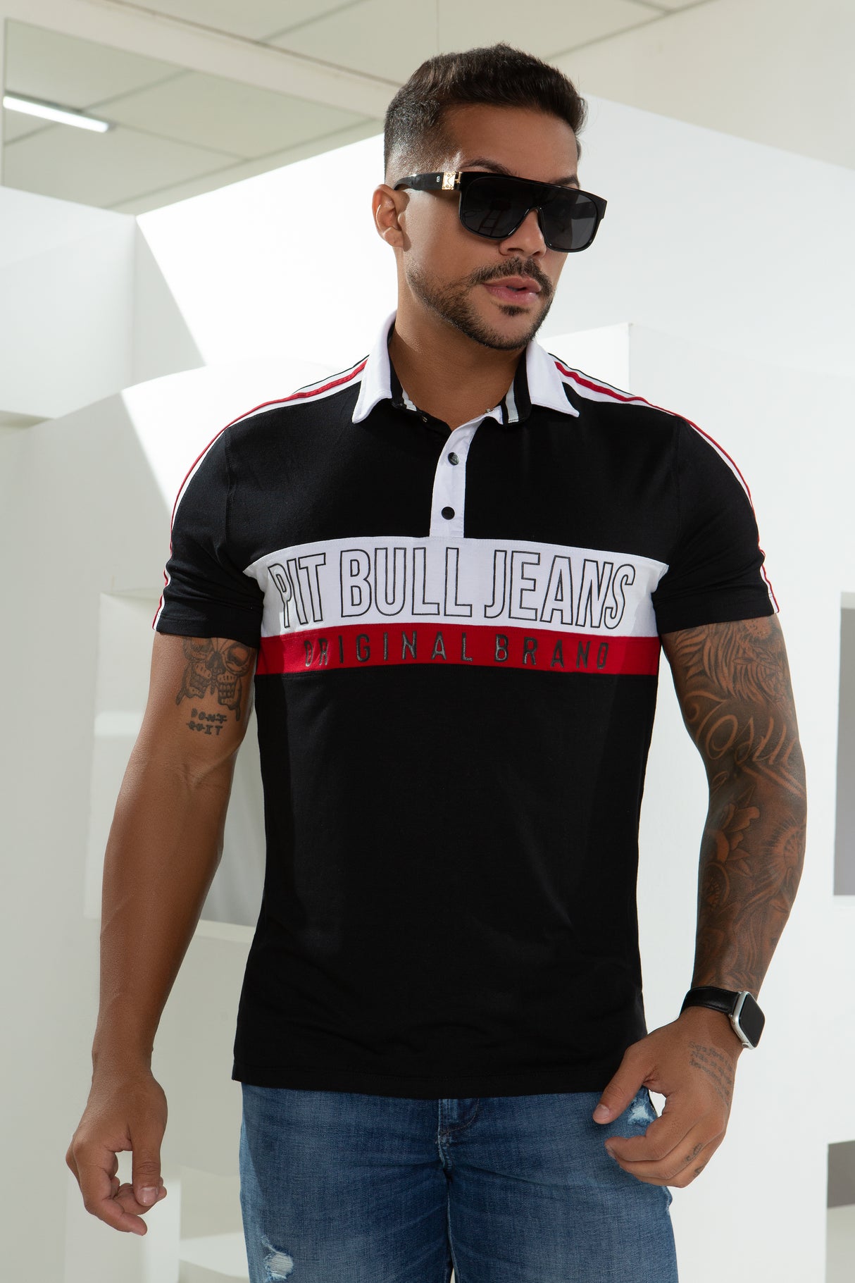 POLO DE HOMBRE JEANS PIT BULL 81966