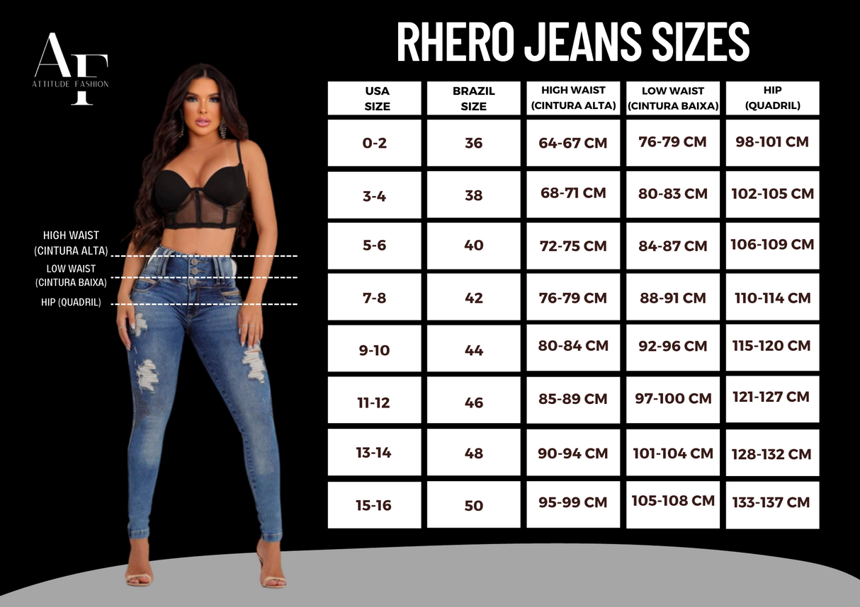 Rhero Women's High Waisted Jeans Pants 56700