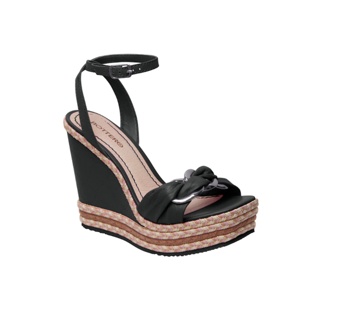 ALDO Ldo Maygan Black Wedge Sandals | Lyst