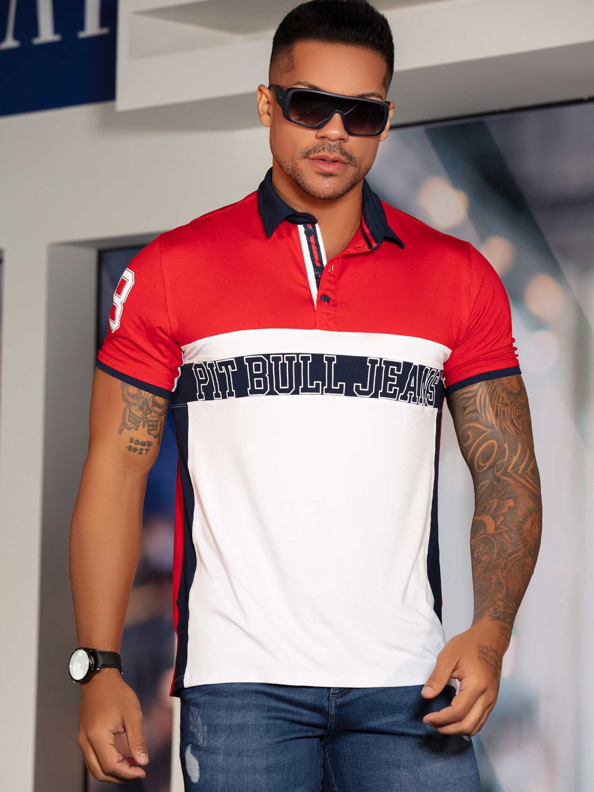 Camisa Polo Masculina Pit Bull Jeans 79466