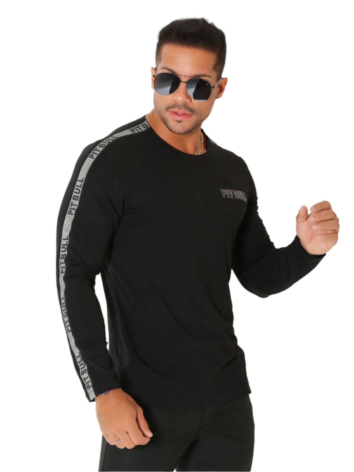 Camiseta de manga larga para hombre Pitbull Jeans 79226