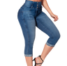 Pit Bull Jeans Capri Calça jeans feminina de cintura alta com levantamento de bumbum 61420