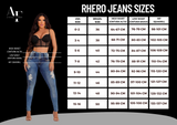 Calça jeans skinny feminina de cintura alta Rhero 56565