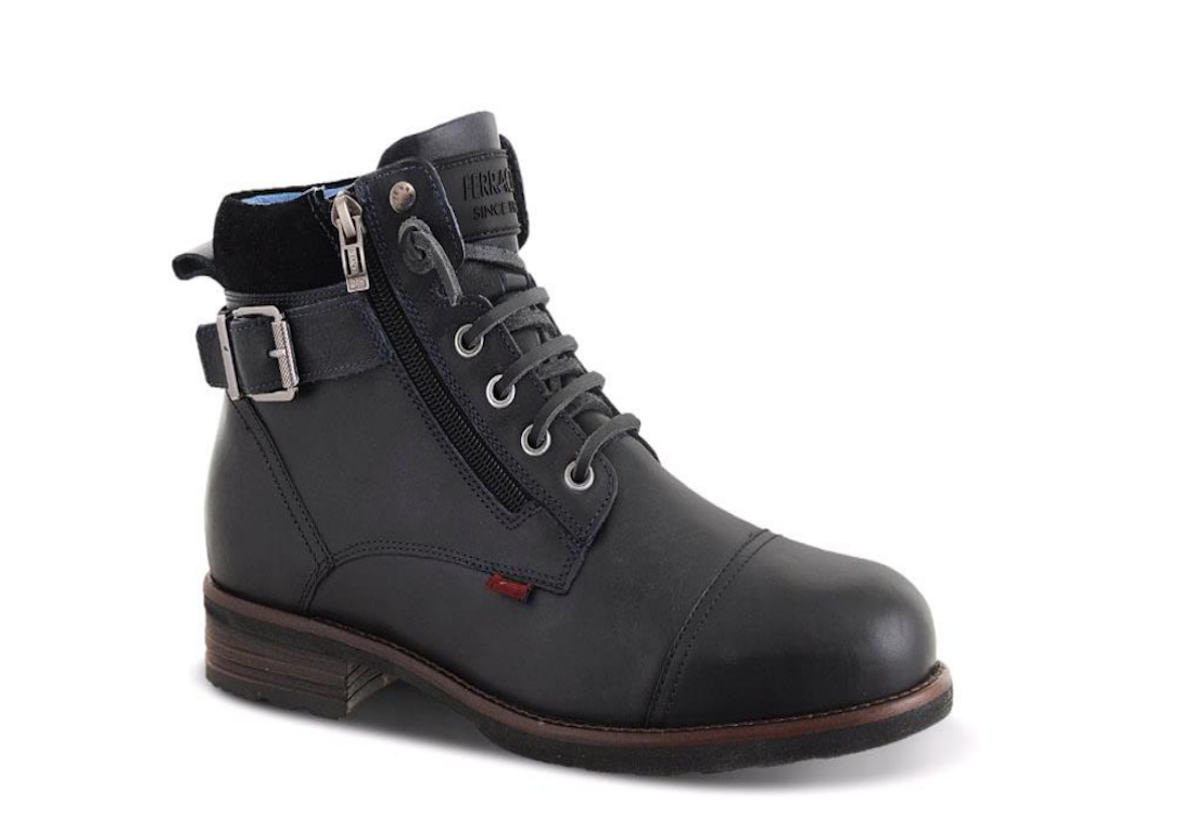 Ferracini York Bota casual de cuero para hombre 9873