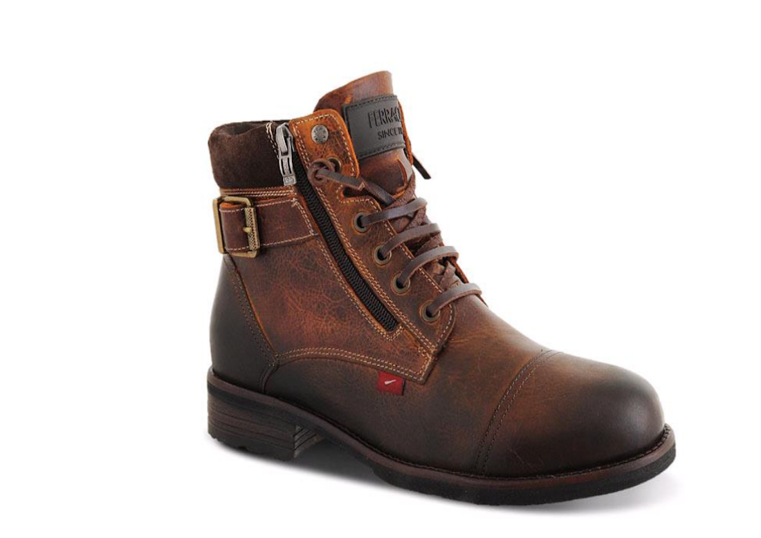 Ferracini York Bota casual de cuero para hombre 9873